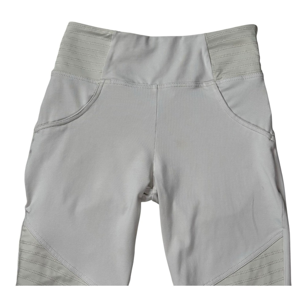 Freddy Italian Crop Cream Pants Limited Spandex Edition High Waist Zip Side US 6 - Picture 2 of 16